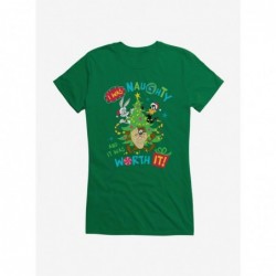 Exclusive Price Looney Tunes Holiday I Was Naughty Girls T-Shirt $8.76 T-Shirts