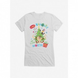 Exclusive Price Looney Tunes Holiday I Was Naughty Girls T-Shirt $8.76 T-Shirts