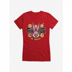 Cheap Sale Looney Tunes Bugs Bunny Think Positive Girls T-Shirt $8.76 T-Shirts