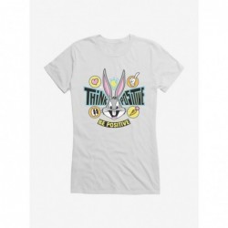 Cheap Sale Looney Tunes Bugs Bunny Think Positive Girls T-Shirt $8.76 T-Shirts