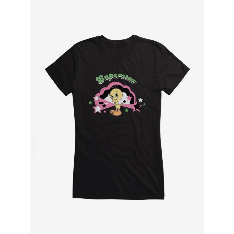 Best Deal Looney Tunes Tweety Bird Superstar Girls T-Shirt $6.18 T-Shirts