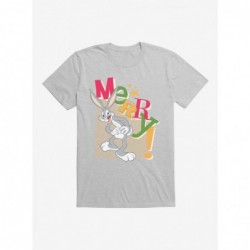 Big Sale Looney Tunes Holiday Merry Bugs Bunny T-Shirt $8.60 T-Shirts