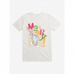 Big Sale Looney Tunes Holiday Merry Bugs Bunny T-Shirt $8.60 T-Shirts