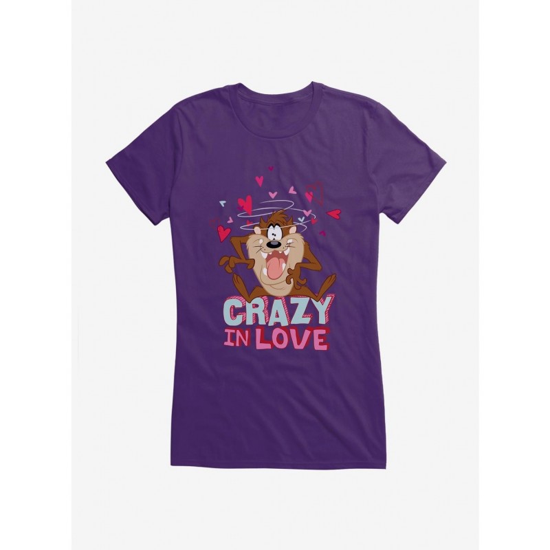 Pre-sale Looney Tunes Taz Crazy In Love Girls T-Shirt $9.36 T-Shirts