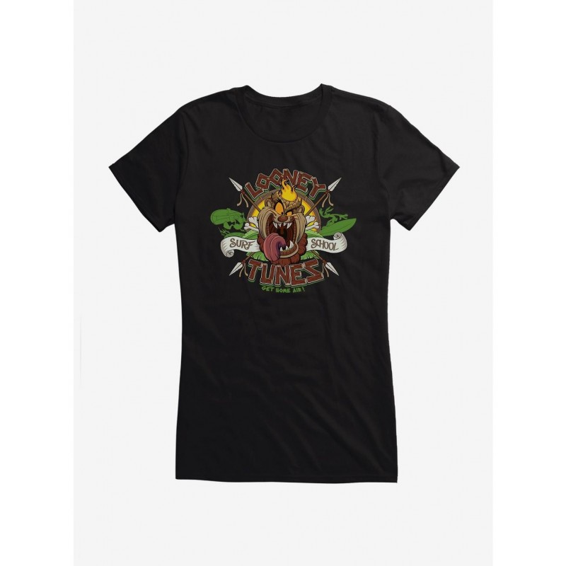 Discount Sale Looney Tunes Surf School Taz Girls T-Shirt $7.57 T-Shirts