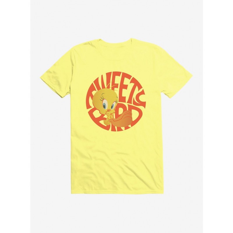 Limited-time Offer Looney Tunes Tweety Bird Typography T-Shirt $8.22 T-Shirts