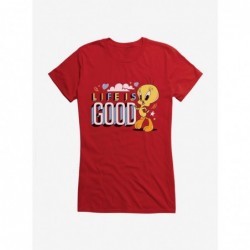 Low Price Looney Tunes Tweety Life Is Good Girls T-Shirt $7.97 T-Shirts