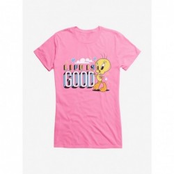 Low Price Looney Tunes Tweety Life Is Good Girls T-Shirt $7.97 T-Shirts