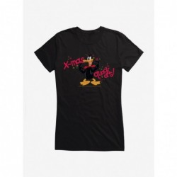 New Arrival Looney Tunes Daffy Duck X-Mas Quackers Girls T-Shirt $6.77 T-Shirts