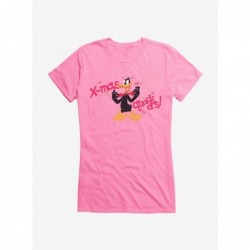 New Arrival Looney Tunes Daffy Duck X-Mas Quackers Girls T-Shirt $6.77 T-Shirts