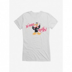 New Arrival Looney Tunes Daffy Duck X-Mas Quackers Girls T-Shirt $6.77 T-Shirts