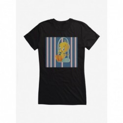 Flash Sale Looney Tunes Caged Swinging Tweety Girls T-Shirt $9.76 T-Shirts