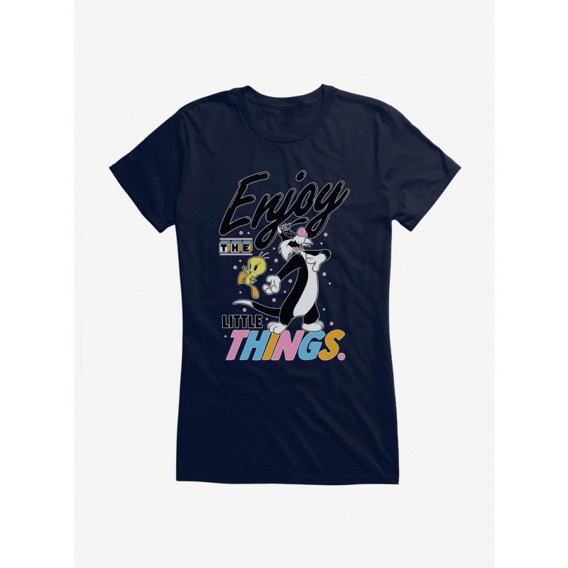 Fashion Looney Tunes Enjoy Little Things Girls T-Shirt $6.37 T-Shirts