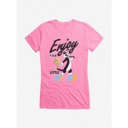 Fashion Looney Tunes Enjoy Little Things Girls T-Shirt $6.37 T-Shirts