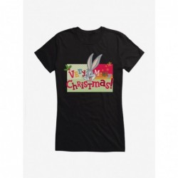 Premium Looney Tunes Holiday Bugs Bunny Very Merry Christmas Girls T-Shirt $9.56 T-Shirts