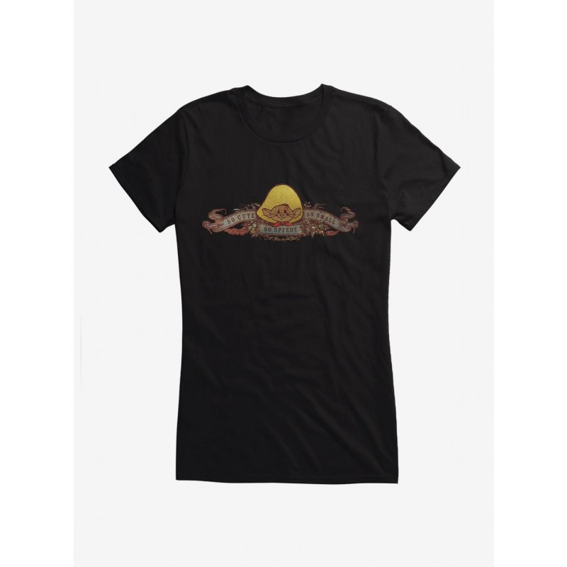 Pre-sale Looney Tunes Speedy Gonzales Cute Small And Speedy Girls T-Shirt $6.97 T-Shirts