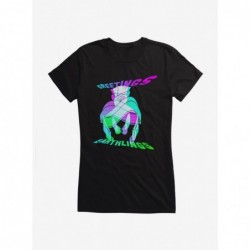 Value for Money Looney Tunes Marvin The Martian Tuned Greeting Girls T-Shirt $9.37 T-Shirts