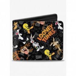 Wholesale Looney Tunes 6 Character Poses ScatteBifold Wallet $9.82 Wallets