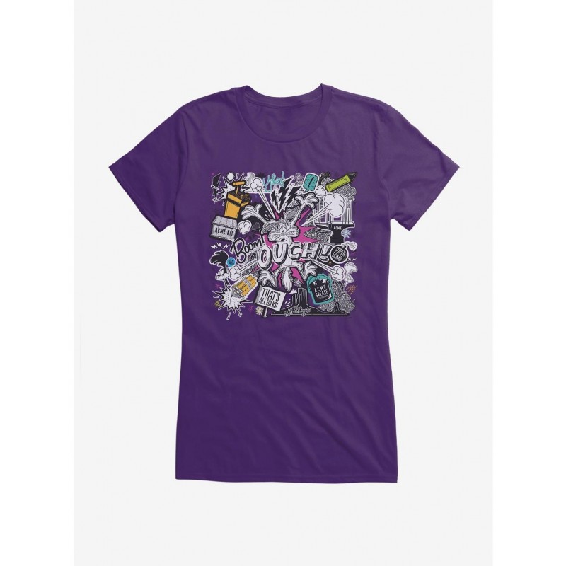 Special Looney Tunes Wile E. Coyote Ouch Doodle Girls T-Shirt $8.17 T-Shirts