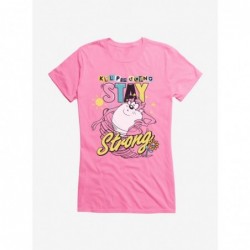 Cheap Sale Looney Tunes Taz Stay Strong Girls T-Shirt $7.57 T-Shirts