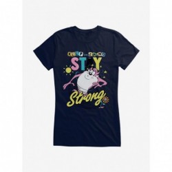 Cheap Sale Looney Tunes Taz Stay Strong Girls T-Shirt $7.57 T-Shirts