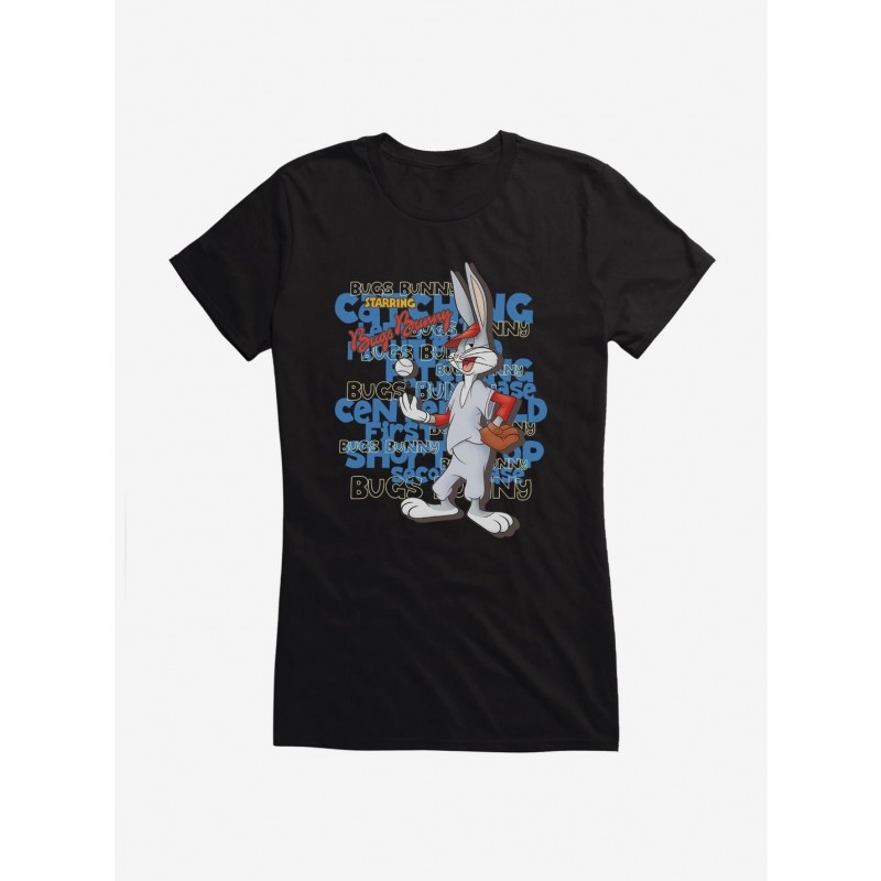 Flash Deal Looney Tunes Bugs Bunny Baseball Girls T-Shirt $8.57 T-Shirts