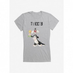 Unique Looney Tunes Sylvester Catching Tweety Girls T-Shirt $7.77 T-Shirts