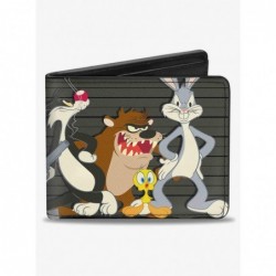 High Quality Looney Tunes 6 Character Group Lineup Bifold Wallet $6.27 Wallets