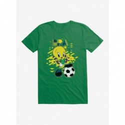 Hot Sale Looney Tunes Tweety Football Brazil T-Shirt $7.07 T-Shirts