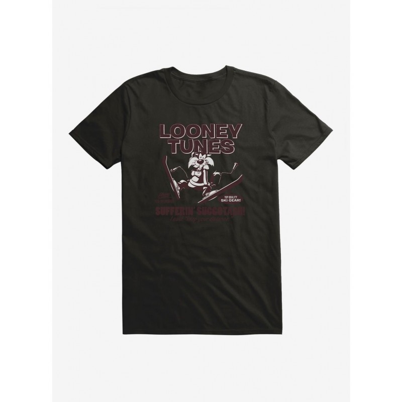 Flash Deal Looney Tunes Sylvester Ski Gear T-Shirt $7.46 T-Shirts