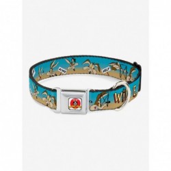 Premium Looney Tunes Wile E Coyote Desert Seatbelt Buckle Dog Collar $11.45 Pet Collars