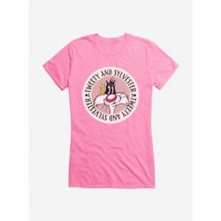 Festival Price Looney Tunes Tweety And Sylvester Icon Girls T-Shirt $8.76 T-Shirts