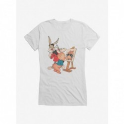 Trendy Looney Tunes Bugs Bunny And Porky Pig Girls T-Shirt $7.37 T-Shirts