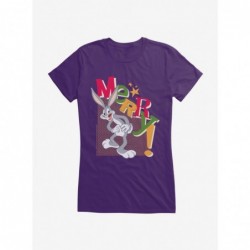 Crazy Deals Looney Tunes Holiday Merry Bugs Bunny Girls T-Shirt $9.96 T-Shirts