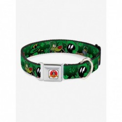 High Quality Looney Tunes Marvin The Martian K 9 Clovers Seatbelt Buckle Dog Collar $10.96 Pet Collars