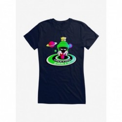 Limited-time Offer Looney Tunes Marvin The Martian Greetings Earthlings Girls T-Shirt $8.03 T-Shirts