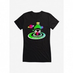 Limited-time Offer Looney Tunes Marvin The Martian Greetings Earthlings Girls T-Shirt $8.03 T-Shirts