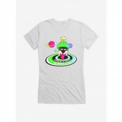 Limited-time Offer Looney Tunes Marvin The Martian Greetings Earthlings Girls T-Shirt $8.03 T-Shirts