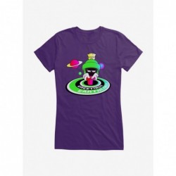 Limited-time Offer Looney Tunes Marvin The Martian Greetings Earthlings Girls T-Shirt $8.03 T-Shirts