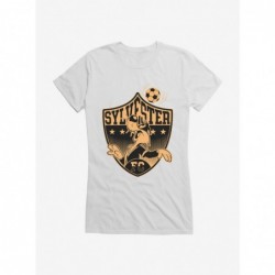 Limited Time Special Looney Tunes Sylvester Football Bronze Girls T-Shirt $9.96 T-Shirts