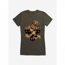 Limited Time Special Looney Tunes Sylvester Football Bronze Girls T-Shirt $9.96 T-Shirts