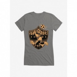 Limited Time Special Looney Tunes Sylvester Football Bronze Girls T-Shirt $9.96 T-Shirts